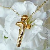 Crucifix Necklace in 14K Gold Vermeil
