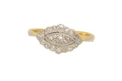 Antique 18k Gold Diamond Engagement Ring c. 1900
