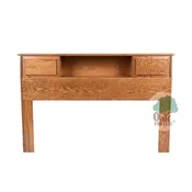 Amish made Classic Oak Bookcase Headboard - Cal King Size