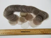 M-015 MICA FOR CRAFTS, THIN 2” ROUND DISCS, 1 / 2 POUND PACK. APPROXIMATELY 400!