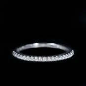 14K White Gold 0.16 CTW Diamond Band