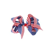 American Flag Print Big Bow