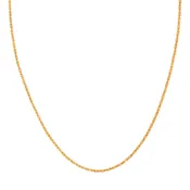 16'' Yellow Gold Fancy Chain 2MM