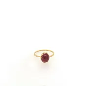 18KY Gold Pink Tourmaline Egg Stacker