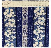 Blue Hibiscus Stripe