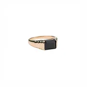 14k Black Onyx Pyramid Ring
