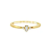 10k Yellow Gold 0.07 ctw Vintage Inspired Women's Diamond Ring