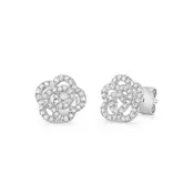14KW Diamond Flower Stud Earring