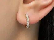14K Gold 1/2 Carat Lab-Grown Diamond Hoop Earrings