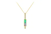 Opal and diamond Pendant
