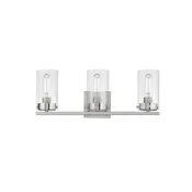 Maxim Three Light Bath Vanity in Satin Nickel from the Pinn collection - 12403CLSN