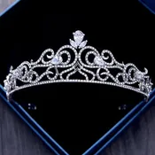Brielle - Cubic Zirconia Bridal Tiara - Silver