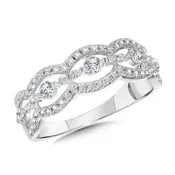 14 Karat White Gold Diamond Anniversary Band