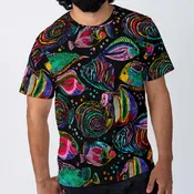 All-Over Print Men's Crew Neck T-Shirt | 100% Cotton