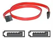 18in 7-pin 180&deg; to 90&deg; 1-device serial ata cable