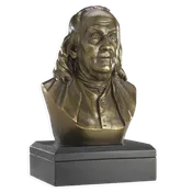 6 Inch Benjamin Franklin Bust (Bronze)  SC-001-190