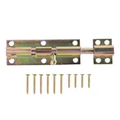 Barrel Bolt- 6"- Pad Lockable- Satin Brass Plated