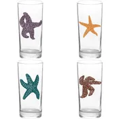 4 Pack Boxed Set Sea Star Color Tall Collins Glasses