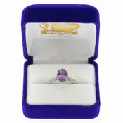 Amethyst Yellow Sterling Silver Ring