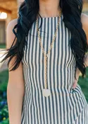 Acrylic Heart Chain Link Necklace