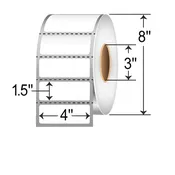 4x1.5 TT Label Perforated 3" Core Freezer - GF4X15TTP-F