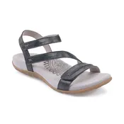 Aetrex Women's Gabby Adjustable Quarter Strap Sandal Pewter