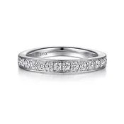 14k White Gold .38 ct tw Prong Set Band