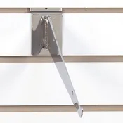 Adjustable slatwall shelf bracket 10″-chrome