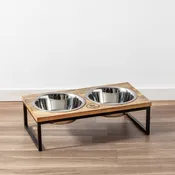 Hearth and Haven Elevated Pet Bowl Set - Modern Design : Large