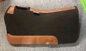 5 Star Saddle Pad Black 7/8 inch Dark Brown wear leathers 30x28