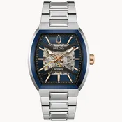 Brand New Bulova Maquina Blue Dial Stainless Steel Band Men’s Watch 98A319
