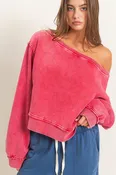 Acid Washed Slouchy Sweatshirt