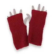 Alpaca Boucle Gauntlets / Fingerless Gloves
