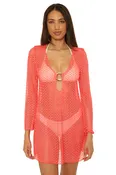 Golden Crochet Cover Up Tunic - Dragon Fire