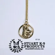 German Shepherd Head Circle Necklace *Sale