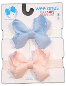 2pk Scallop Mini Bow on Bands