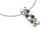 Black Onyx and Sterling Silver Circle Drop Pendant