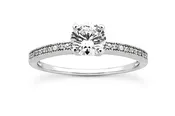 .09ctw Diamond Milgrain Engagement Ring Setting