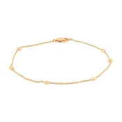 5 Diamond Bezel Anklet