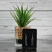 Earrings - Blue Double Circle