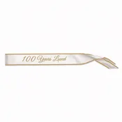 100 YEARS LOVED SATIN SASH