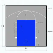 26×26 Basketball Half-Court Floor, Kit, Outdoor / Indoor