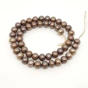 Bronze (Dyed) Potato Freshwater Pearl Beads, 9-10mm