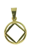 10k Gold NA Symbol Pendant