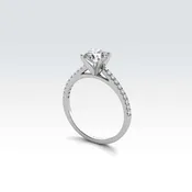 0.18 ctw. WHITE GOLD ENGAGEMENT RING