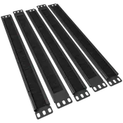 1U Brush Panel (5 Pack) - 19 inch Rackmount Strip Cable Management Spacer for Network Server Rack Cabinet Enclosure