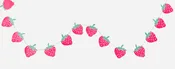 6ft Paper garland, Strawberry