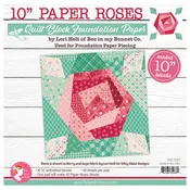 10" Paper Roses Quilt Block Foundation Paper by Lori Holt of Bee in My Bonnet for It's Sew Emma | P051-ISE-7021