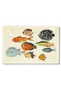 9 School Of Fish Decoupage Glass Tray
