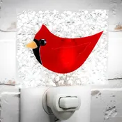 Fused Glass Nightlight - Cardinal